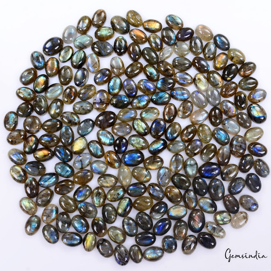 1200 Ct Natural Multi Labradorite Oval Shape Cabochon Loose Gems Wholesale Lot