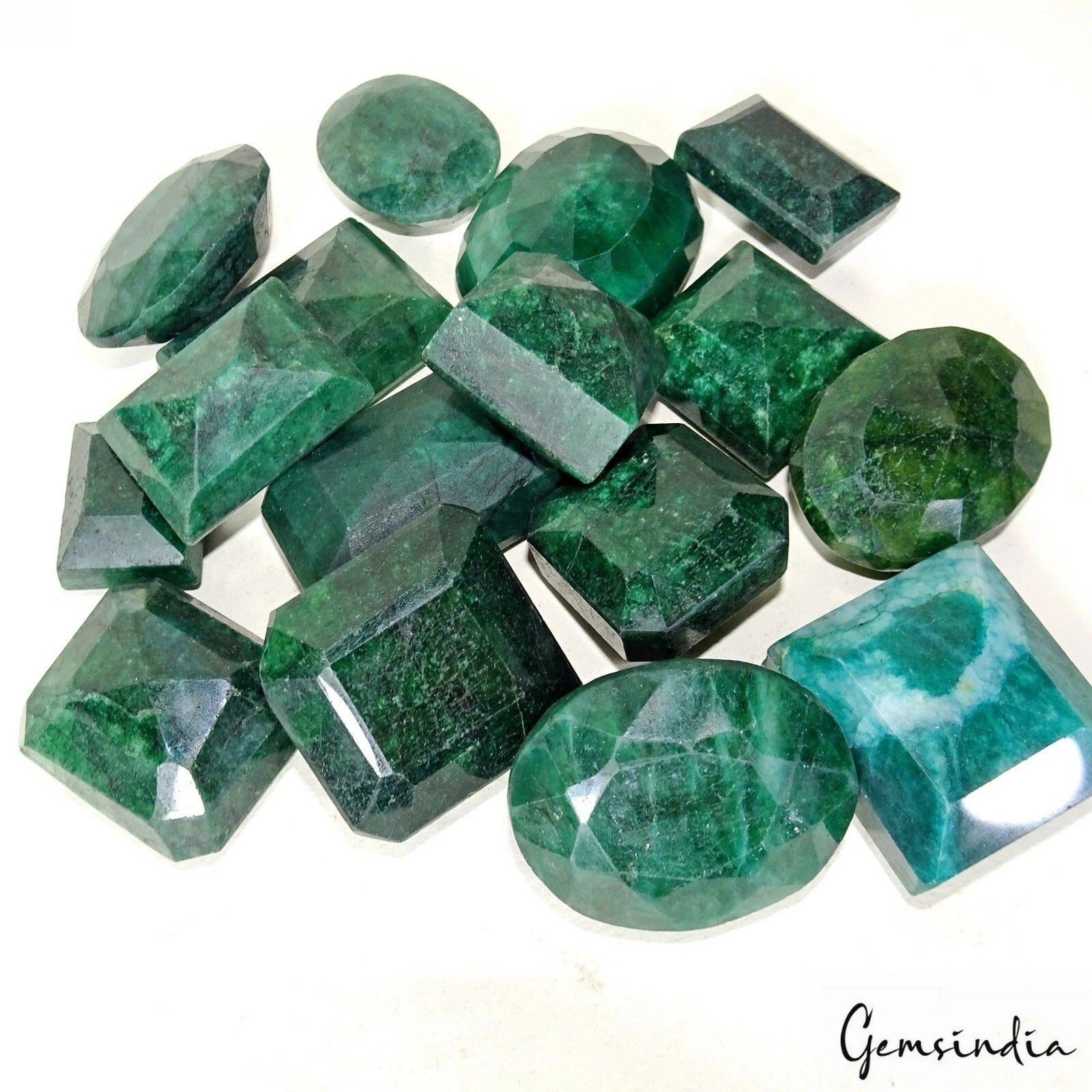 1250 Ct Natural Green Brazilian Emerald Mix Cut Faceted Earth Mined Gemstone Lot