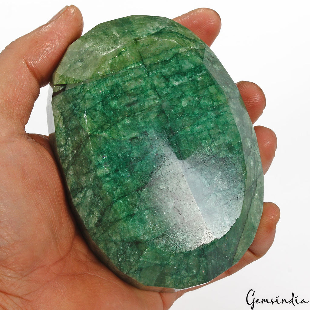 Certified 3420 Ct Natural Brazilian Green Emerald Oval Cut Museum Size Loose Gem