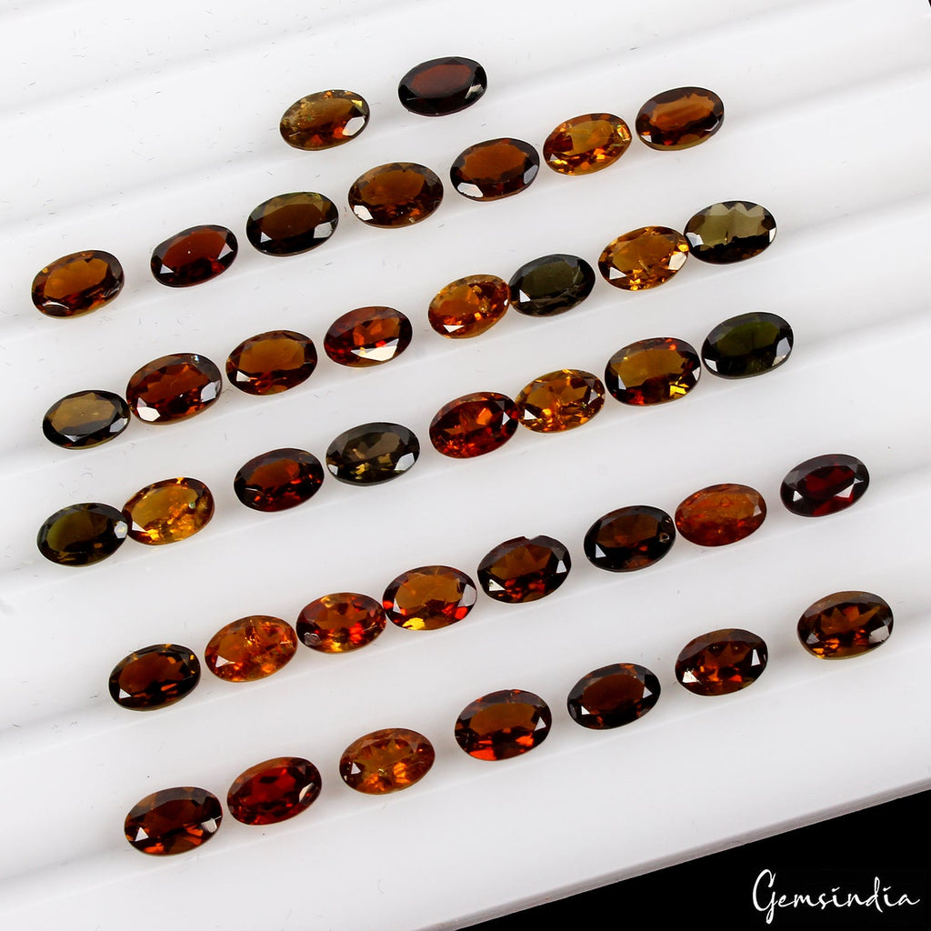 VVS 40 Pcs Natural Multi Tourmaline 6x4mm Oval Cut Loose Untreated Gemstones Lot