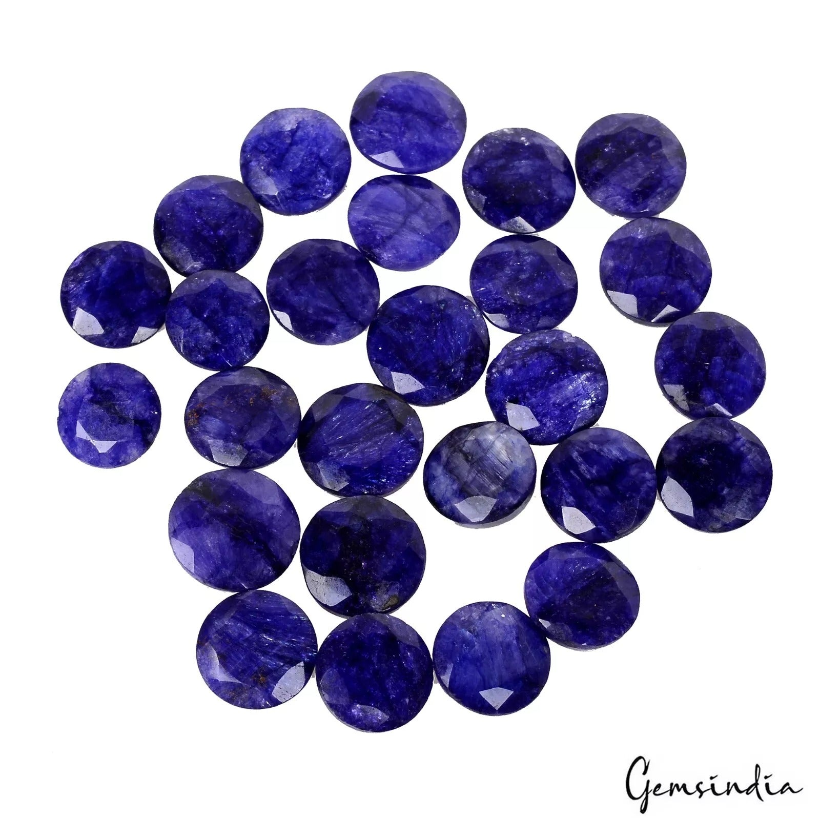 160.00 Ct Natural Blue Beryl Round Faceted Loose Gemstone Lot 26 Pc For Jewelry