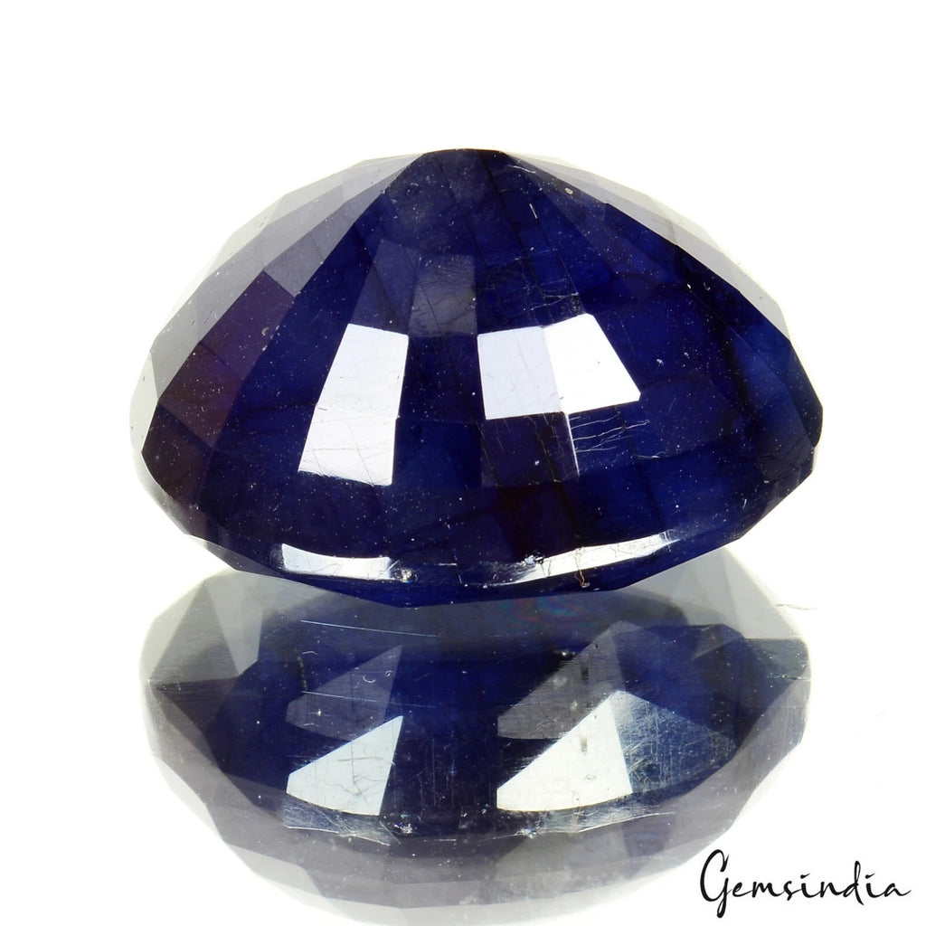 Blue Sapphire Loose Gemstone, Heated, Blue — 23x18x14 mm, 65.40 Ct, Sri Lanka