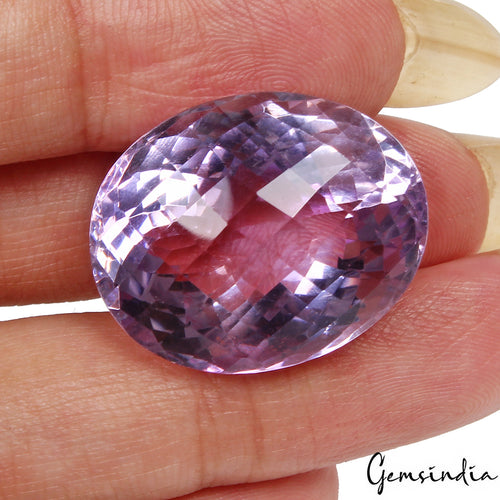 Amethyst Loose Gemstone, Untreated, Purple — 23x18x14mm, 34.40 Ct