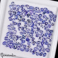 Oval Cut 4x3mm.Ravishing Natural Purplish Blue Tanzanite 134 Pcs/22.30 Ct.