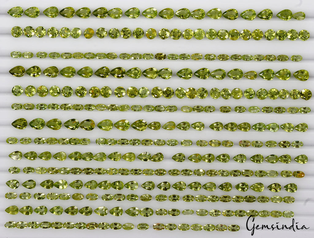 300 Pcs Natural Peridot 5mm-7mm Mix Cut Loose Untreated Gemstones Lot 117.60 Ct