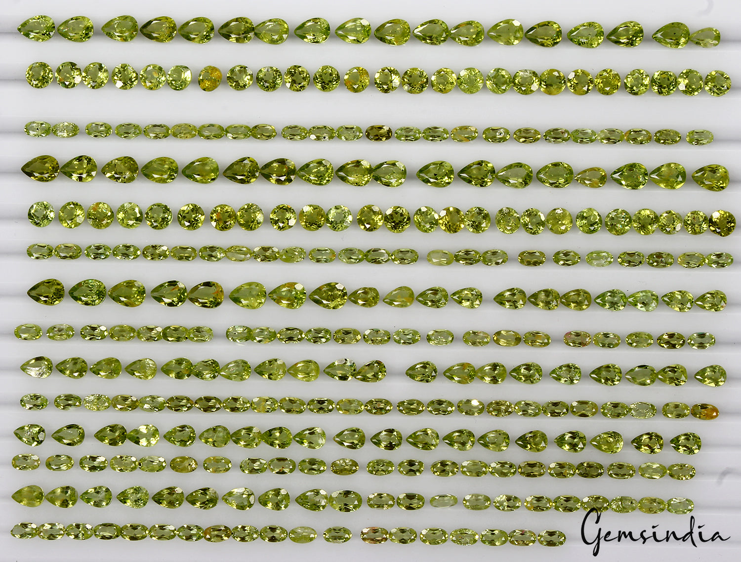 300 Pcs Natural Peridot 5mm-7mm Mix Cut Loose Untreated Gemstones Lot 117.60 Ct
