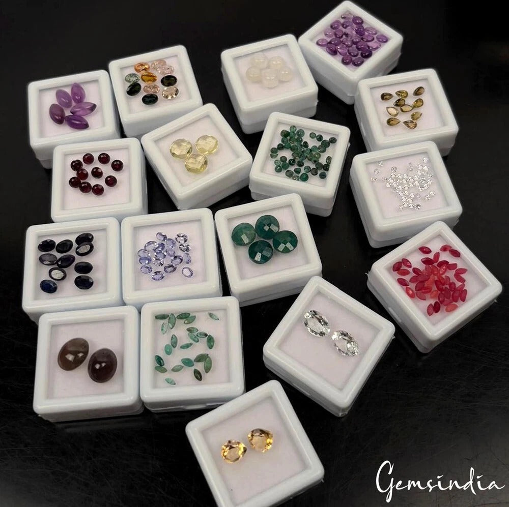 246Pcs Estate Genuine Semi Precious Loose Mix Cut Multi Gemstones Lot Collection