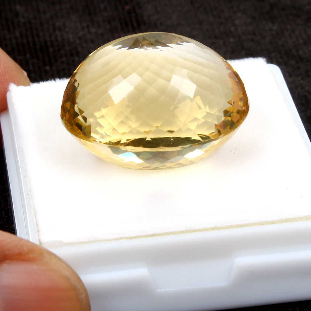 48.10 Cts VVS Natural Citrine AAA Yellow Huge Oval Cut Loose Dazzling Gemstone