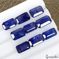 Certified 34.80 Ct/9 Pc Natural Blue Sapphire 10-11mm Octagon Cut Precious Gems