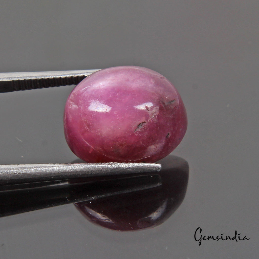 Certified 11.20 Cts Natural Pink Star Ruby Oval Cab Rare Loose Gem For Ring-RH