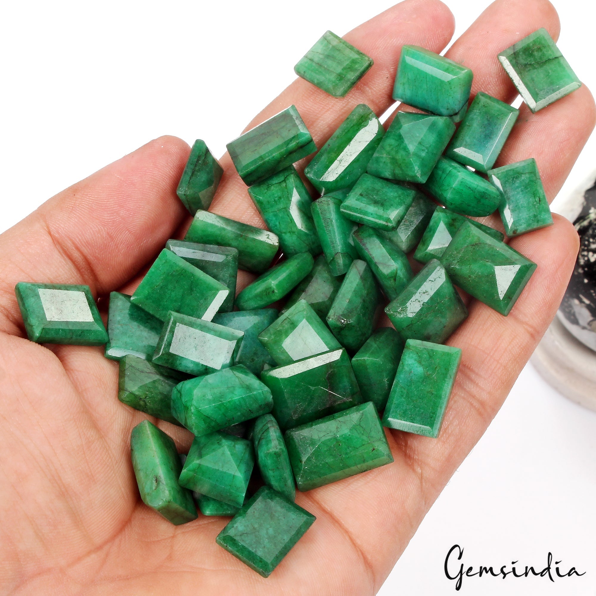 Natural 500 Ct Fine Cut Zambian Green Emerald Best Loose Gemstone Lot for Ring~