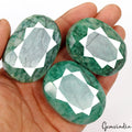 1230 Cts/3 Pcs Natural Green Emerald Oval Cut Loose 51-54mm Huge Gemstones Lot