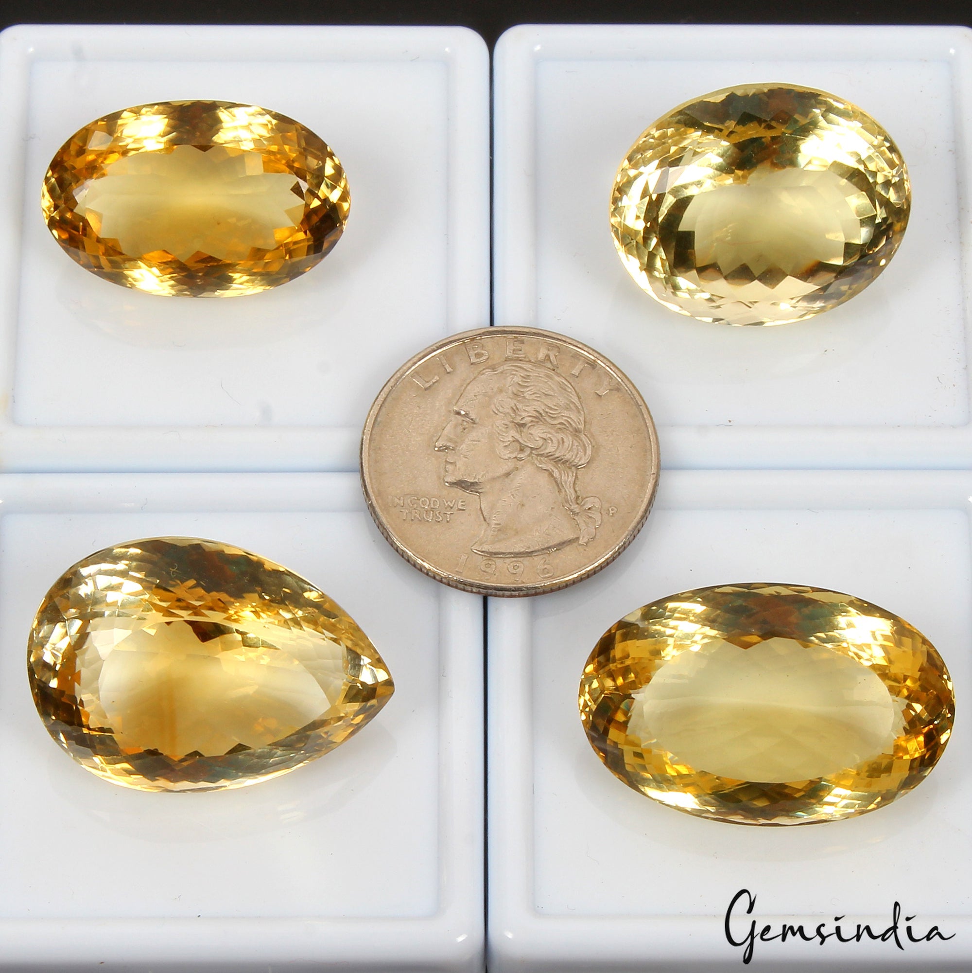 170.50 Ct Natural Citrine Certified Brazilian Yellow Mix Cut Loose Gemstone 4Pc