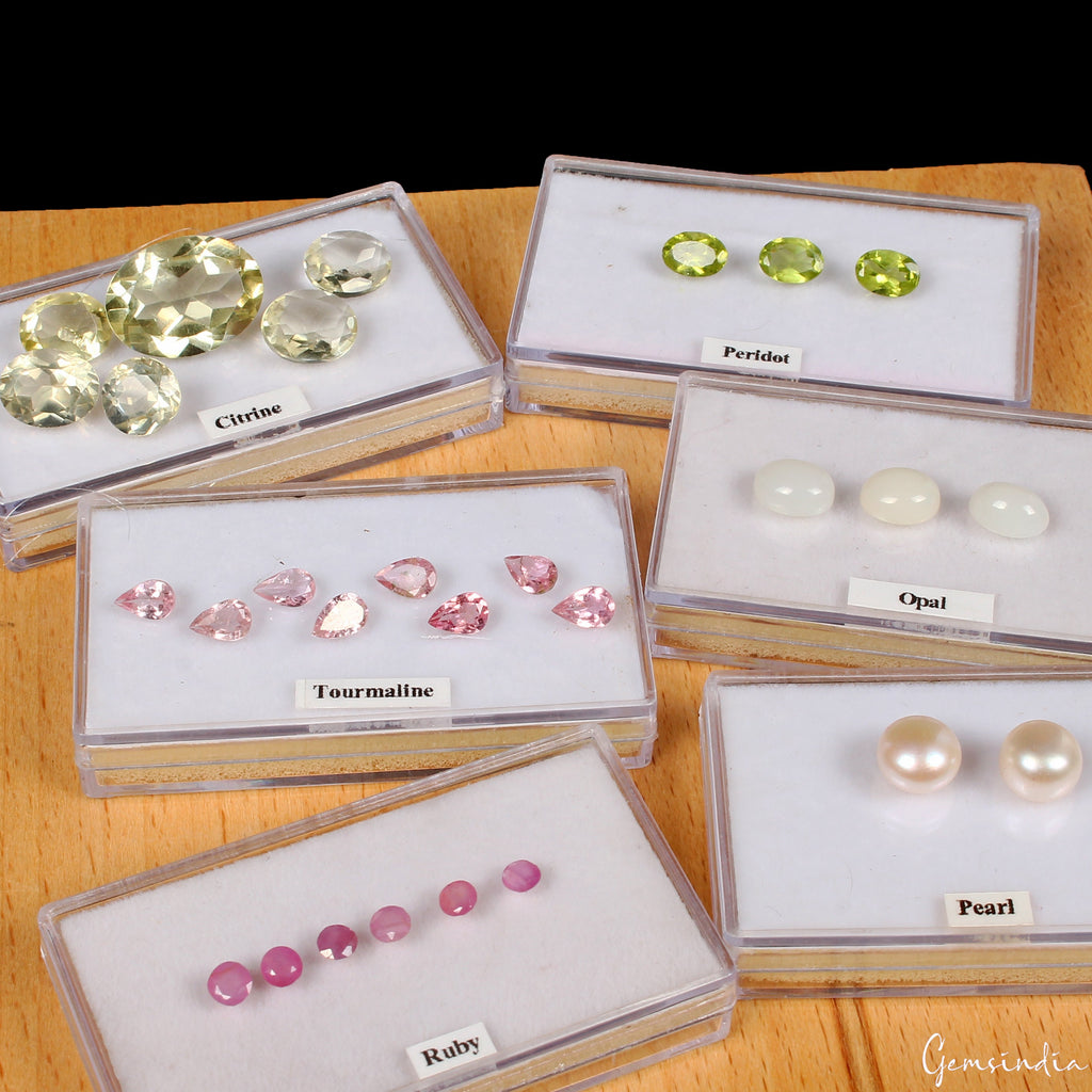 MIX LOT LOOSE FACETED NATURAL GEMSTONES MIXED GEMS WHOLESALE LOOSE GEM ~32+ CTS