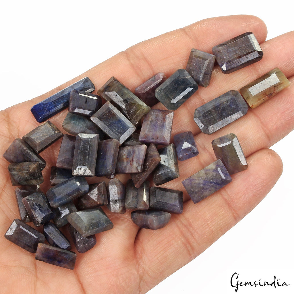 350 Ct Natural Untreated Bi-color Sapphire Mix Cut Loose Unheated Gemstones~42Pc