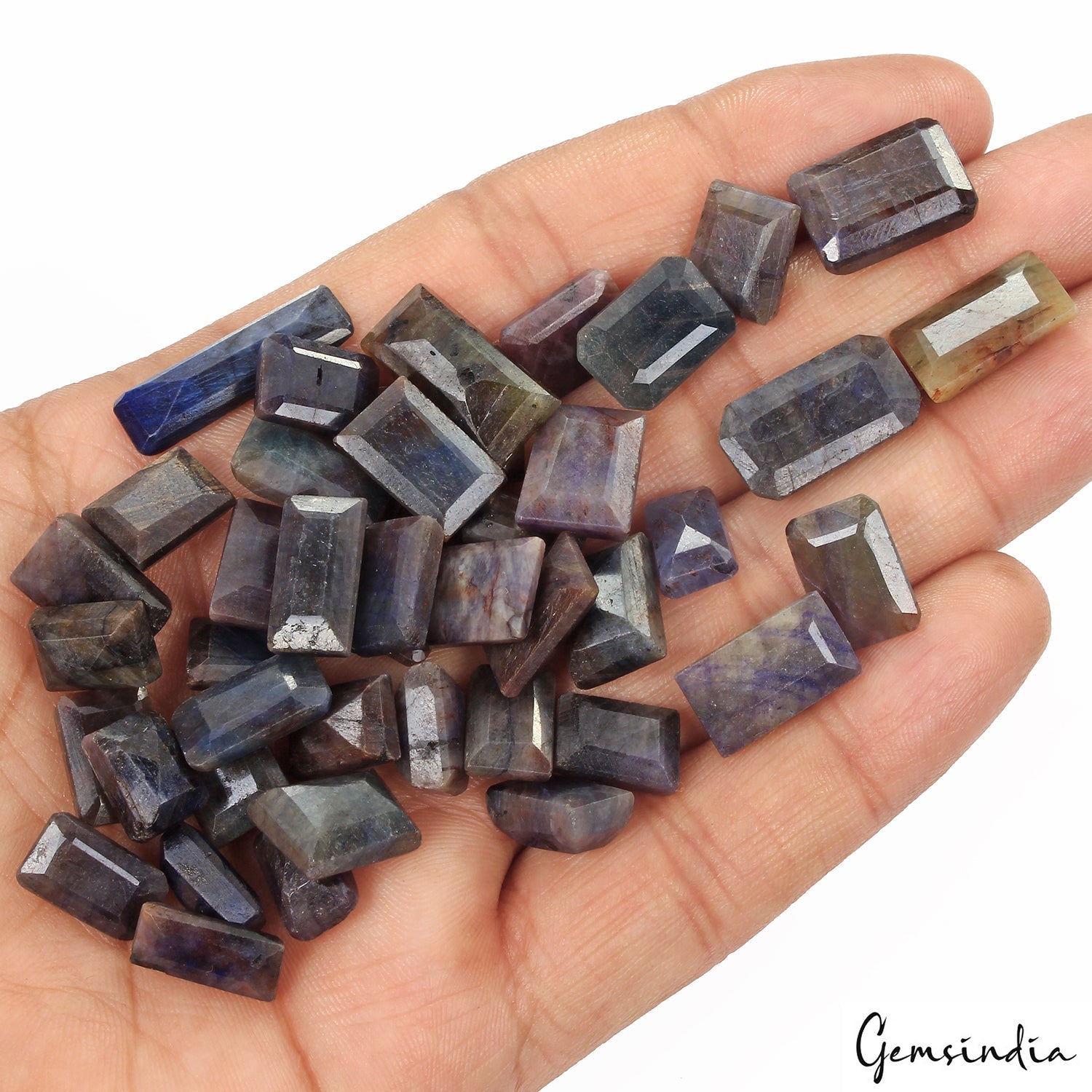 350 Ct Natural Untreated Bi-color Sapphire Mix Cut Loose Unheated Gemstones~42Pc