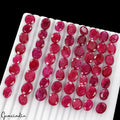 Beryl Lot, Loose Gemstone, Color Enhanced, Red — 58 Pieces, 10mm to 15mm, 370 Ct