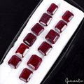 Certified 133.40 Ct/12 Pcs Natural Dark Red Ruby Octagon Cut Gem Lot For Jewelry
