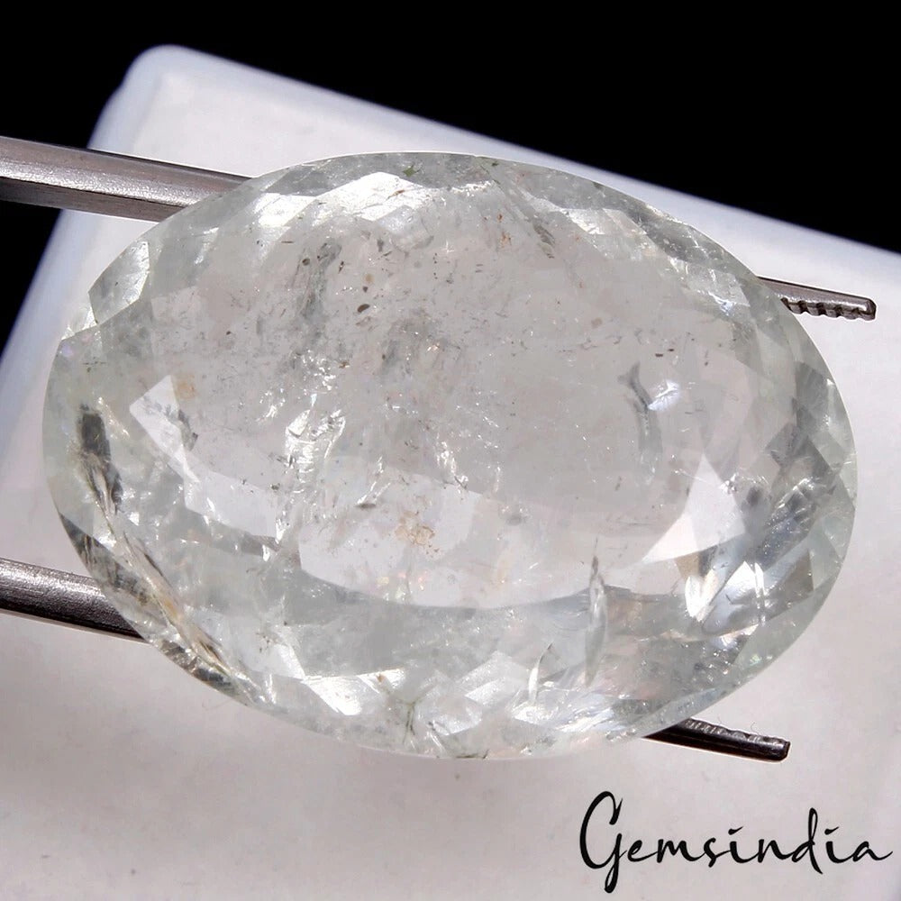 Natural CERTIFIED Santa Maria Aquamarine 31.90Ct BIG Gemstone Oval Cut 26*20*9mm