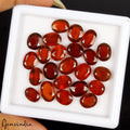 23 Pcs Natural Ceylon Hessonite Garnet Untreated 9mm-11mm Oval Cut Gemstones Lot