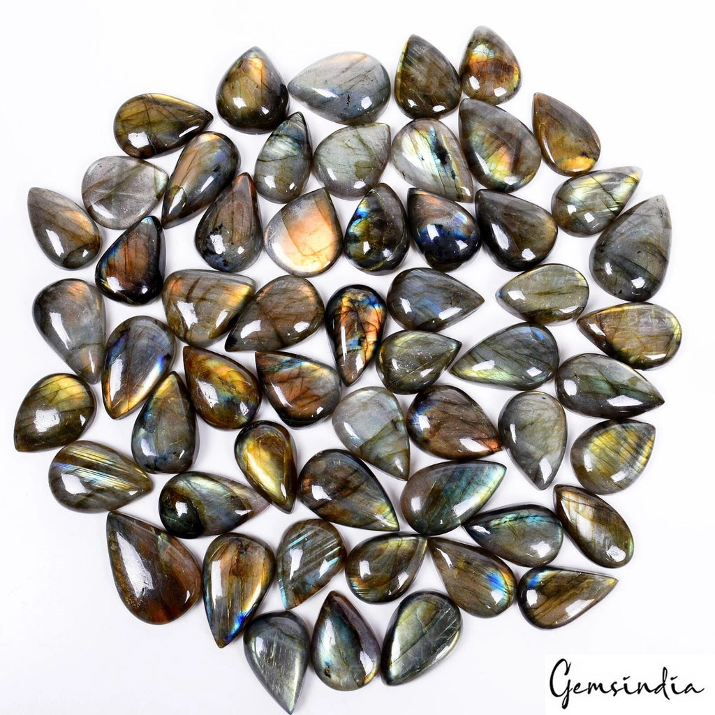920 Ct Natural Labradorite Mix Cab Untreated Loose Gems Lot 56 Pc For Jewelry