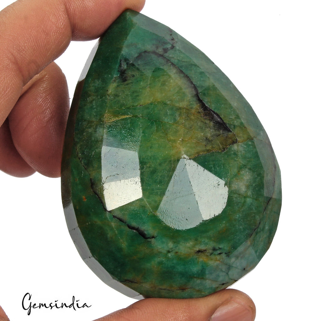 930 Ct Natural Pear Cut Green Brazilian Emerald Earth Mined Huge Loose Gemstone