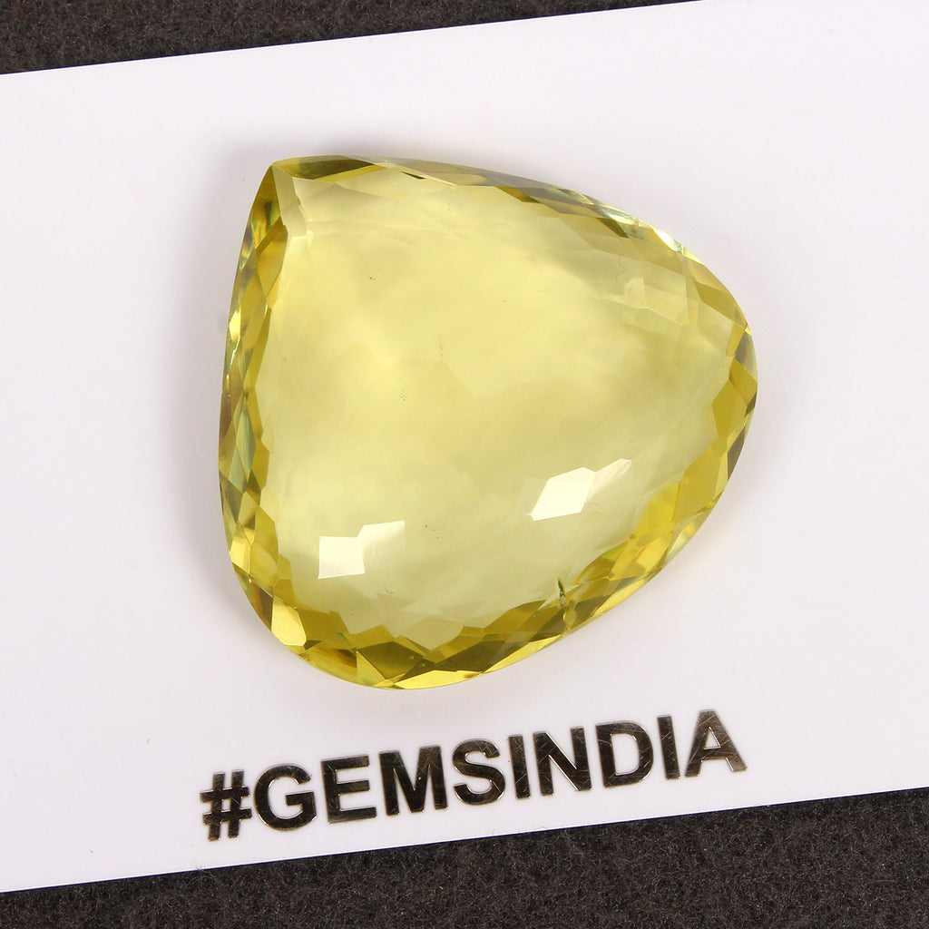 106.80 Ct Natural Untreated Golden Yellow Citrine Pear Cut Loose Gem For Pendant