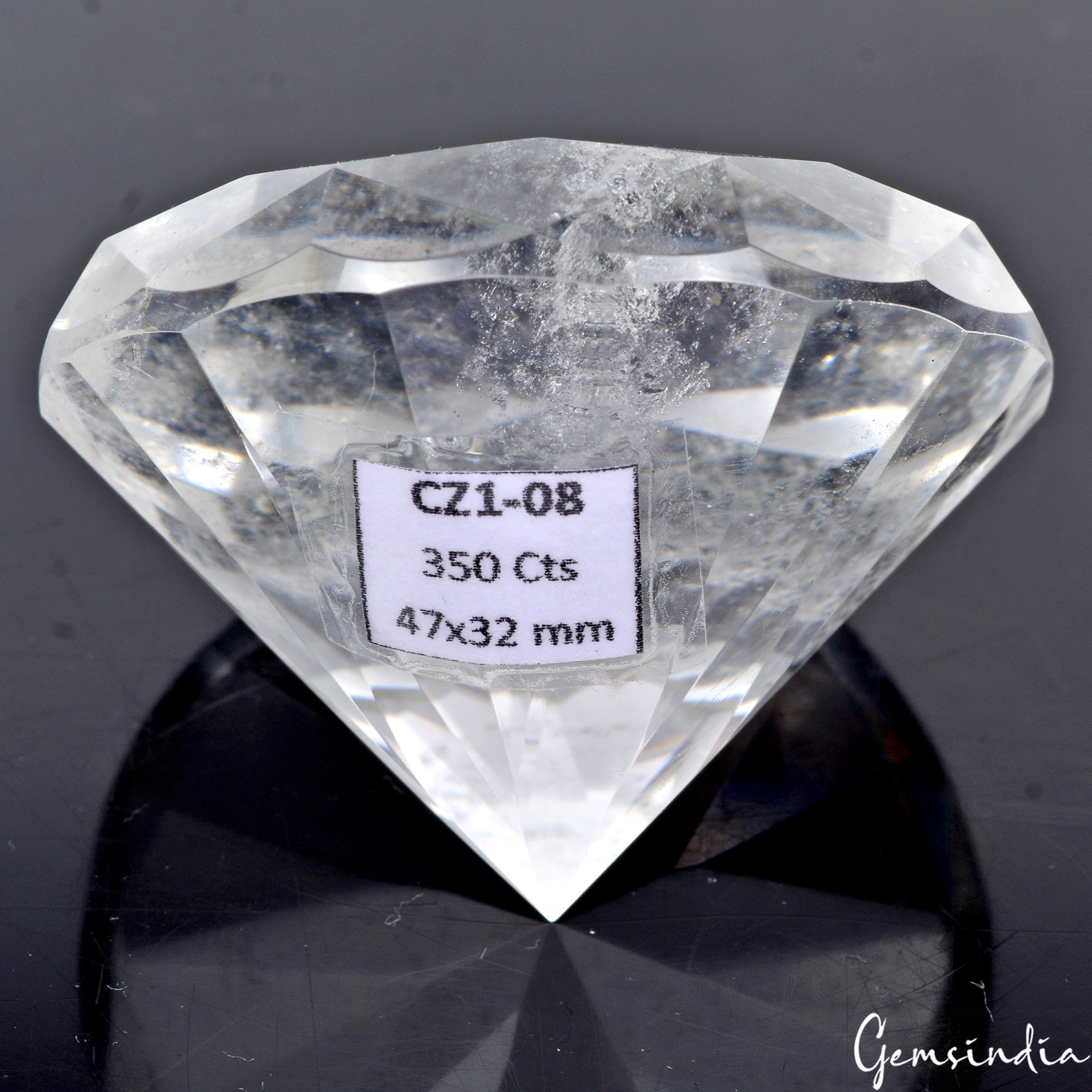 350 Cts Natural Brazilian Untreated White Quartz Round Diamond Cut Rare Huge Gem