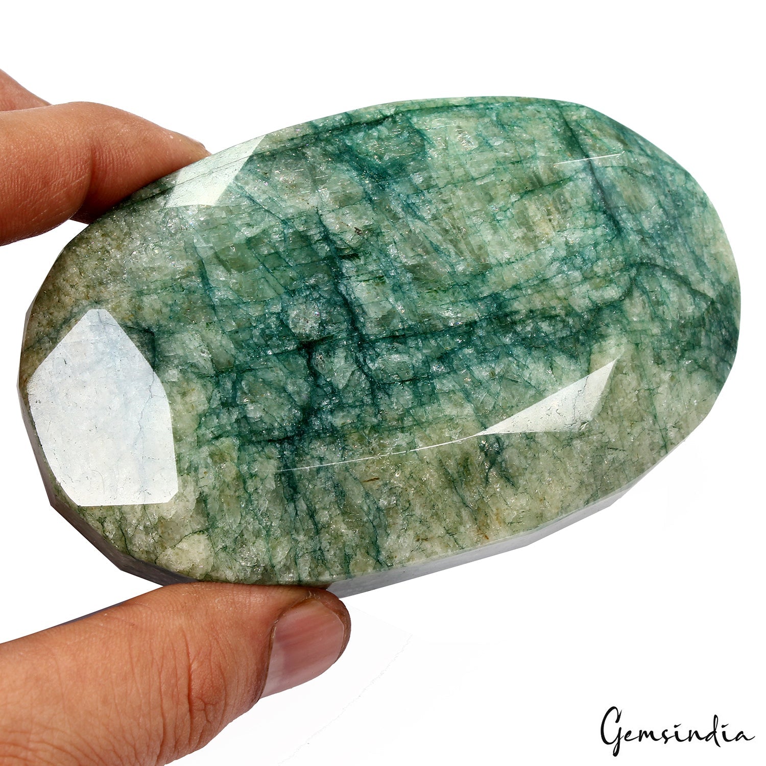 2640Ct Natural Green Emerald Oval Cut Faceted Earth Mined Loose Gem From Brazil