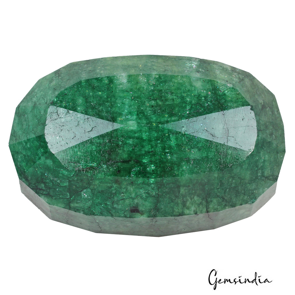 760 Ct Natural Green Brazilian Emerald Oval Cut Faceted Earth Mined Huge Gems