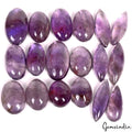 Amethyst Lot, Cabochon, Untreated, Purple — 18 Pieces, 23mm to 39mm, 700 Ct, Madagascar