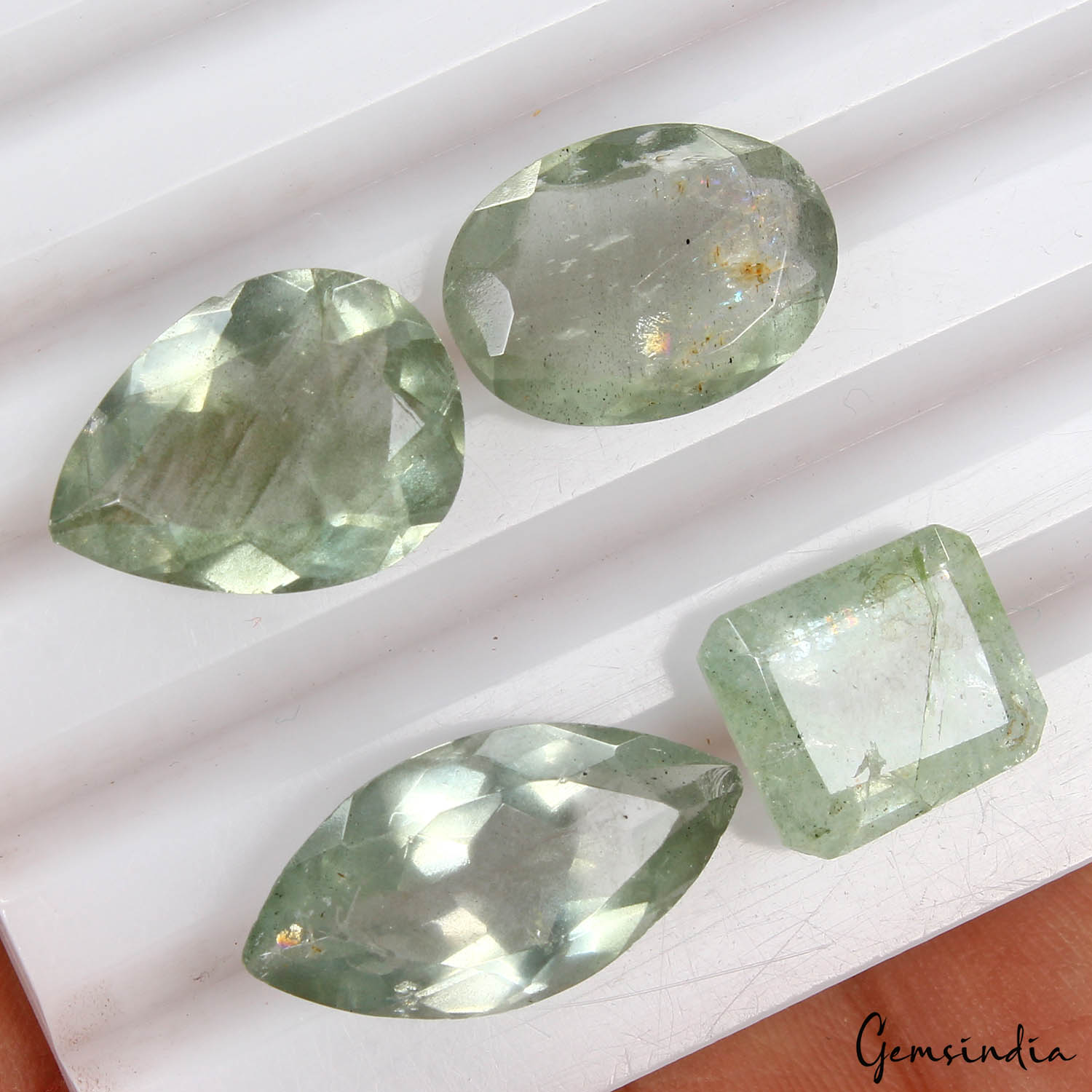30.00 Ct. Natural Gemstone Aquamarine Green Mix Cut Unheated Brazil 12-21mm Lot