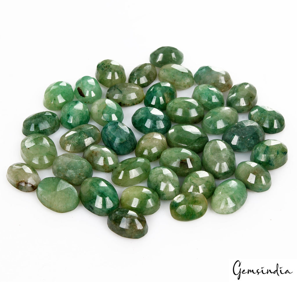 180.60 Ct Natural Green Emerald Oval Cut Loose 10-12mm Gemstones Lot for jewelry