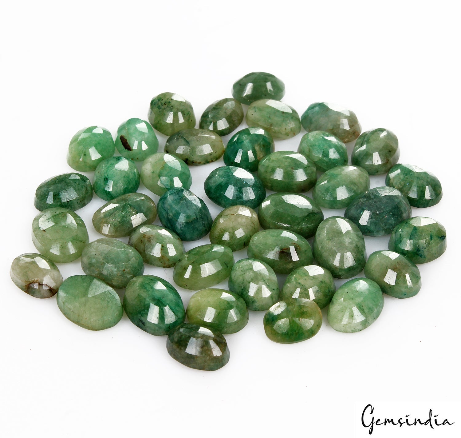 180.60 Ct Natural Green Emerald Oval Cut Loose 10-12mm Gemstones Lot for jewelry