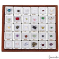 42 Pcs Estate Genuine Semi Precious Loose Multi Color Gems Collection+Wooden Box