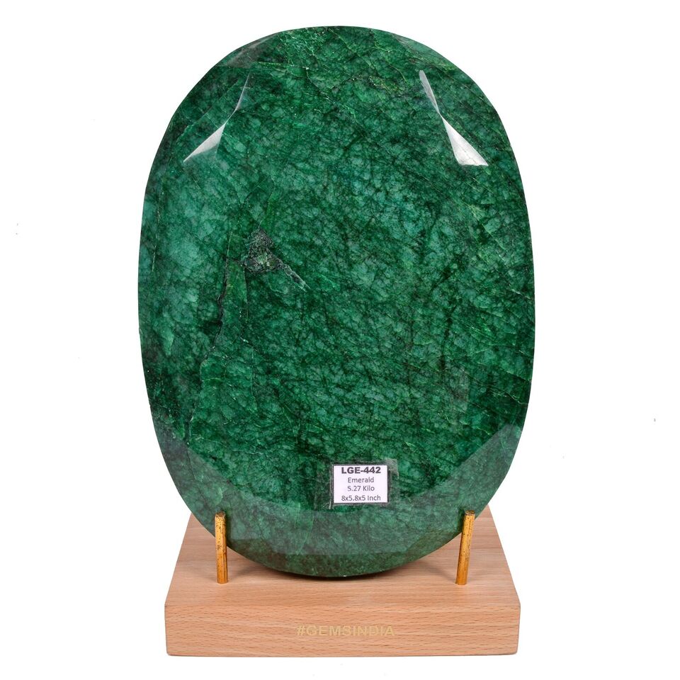 5.27 Kilo ~ Natural Green Large Emerald Earth Mined Oval Cut Collective Gemstone