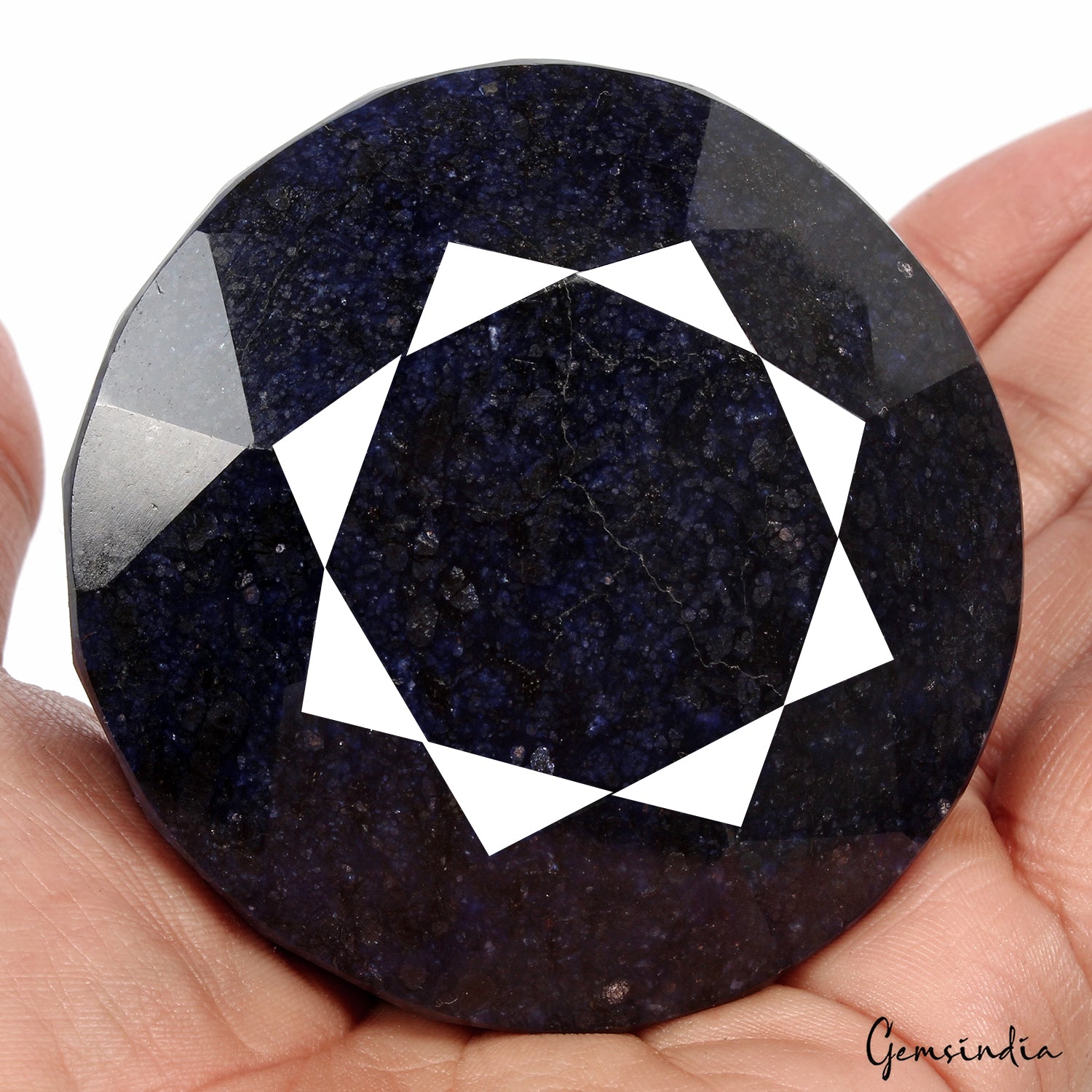1870 Ct Natural Blue Sapphire Round Cut Faceted Huge Earth Mined Loose Gemstone