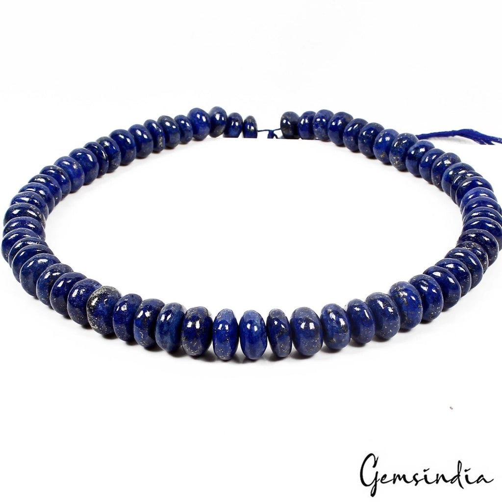 Lapis Lazuli Beaded Strand, Round Cabochon, Blue — 10mm to 14mm, 5600 Ct, Afghanistan