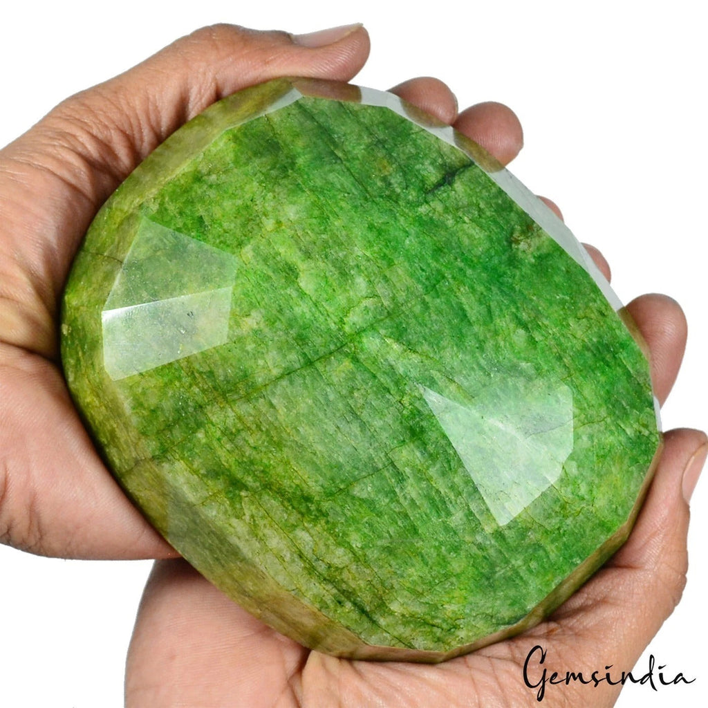 Huge 5000 Cts Natural Brazilian Yellow Green Emerald Oval Museum Size Loose Gem