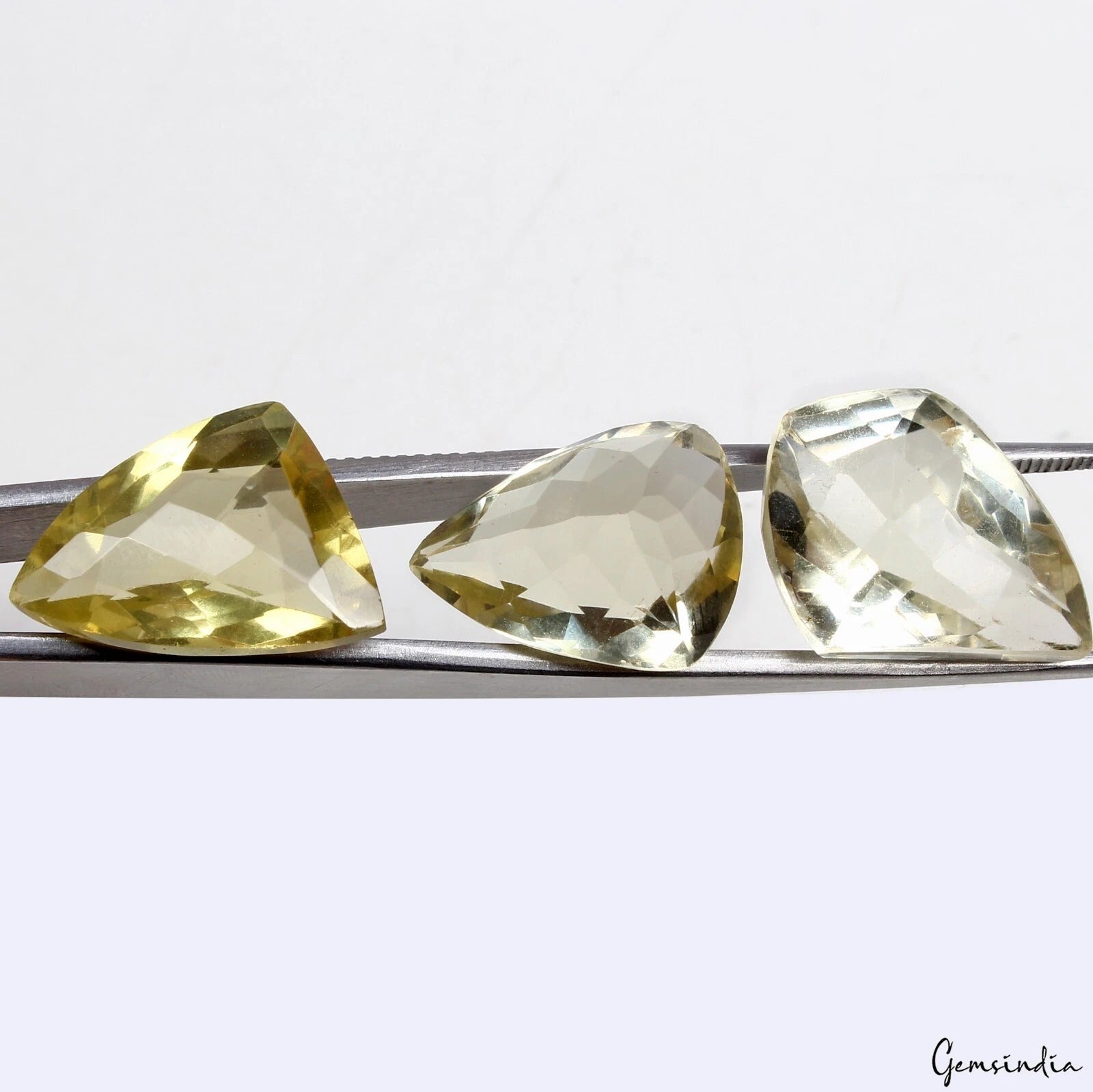 Citrine Lot, Loose Gemstone, Untreated, Yellow — 3 Pieces, 16mm to 20mm, 43.70 Ct, Brazil