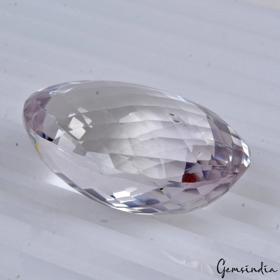 72.40 Ct Certified AAA Natural Bolivian Amethyst Oval Checker Cut Loose Gemstone
