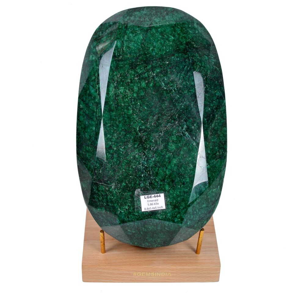 5.86 Kilo ~ Natural Green Large Emerald Earth Mined Oval Cut Huge AAA Grade Gem