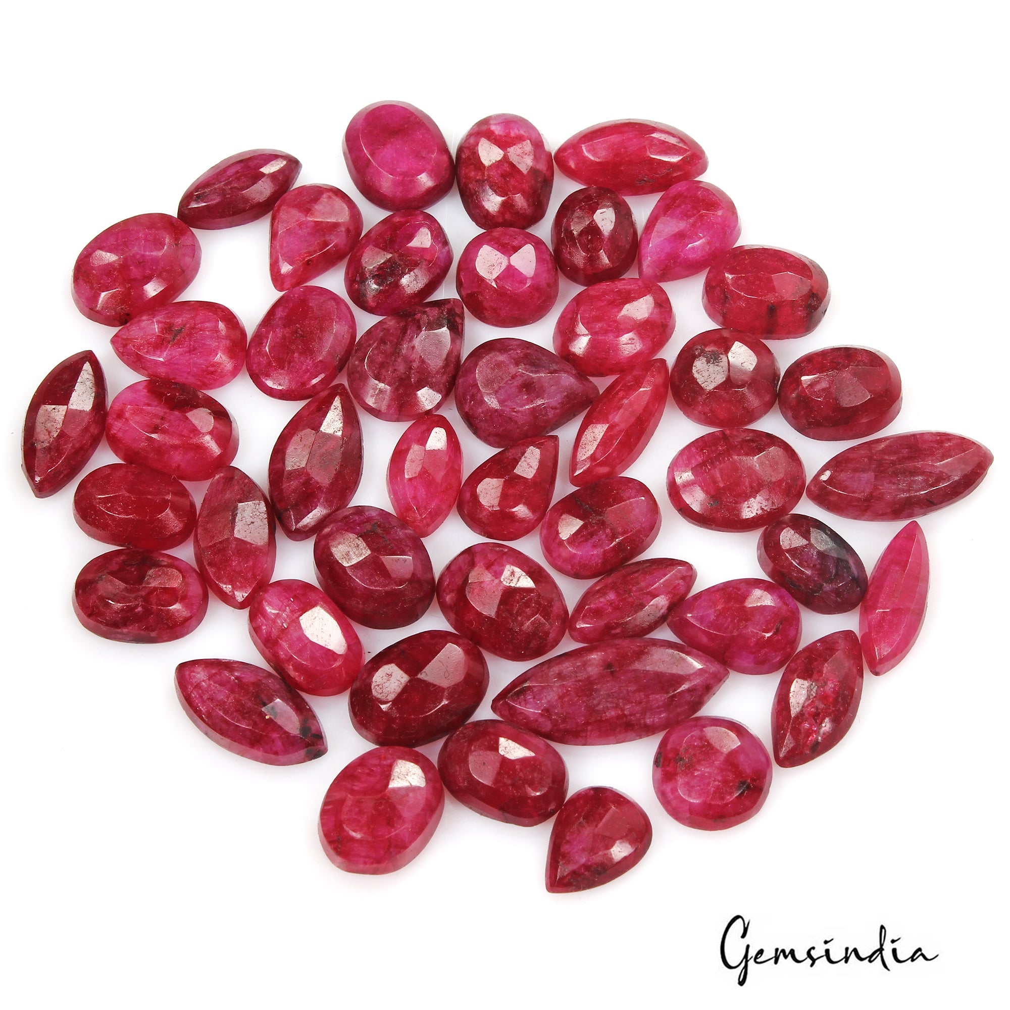 360 Ct/45 Pcs Natural Pink Beryl Bixbite USA Mix Cut Loose Gems Lot For Jewelry