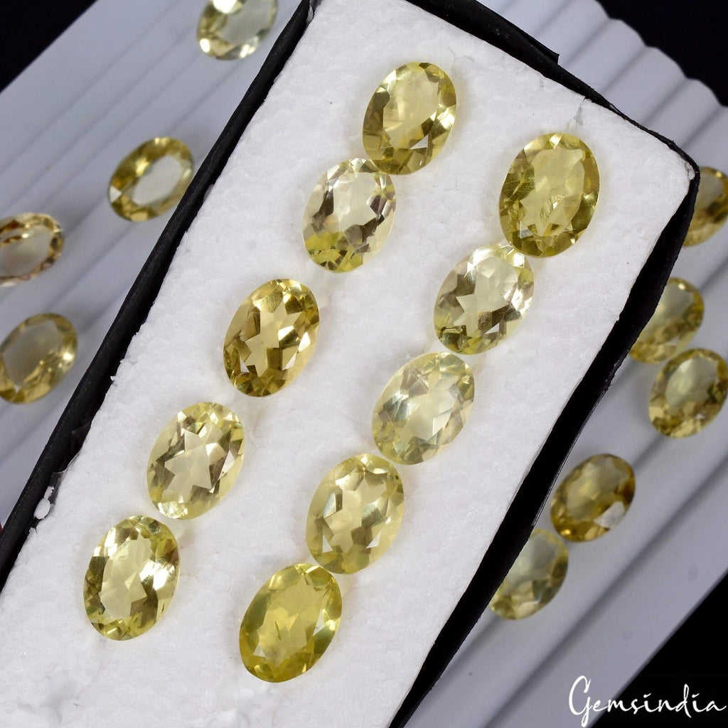 Citrine Quartz Lemon Yellow Oval Cut Genuine Loose Gemstone Natural 131.70 Cts