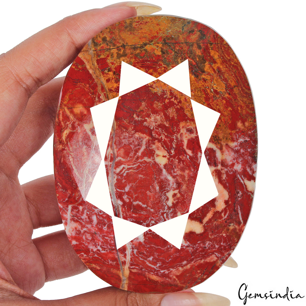 Red Jasper Loose Gemstone, Oval Faceted, Untreated — 92x967x37mm, 1820 Ct, Madagascar