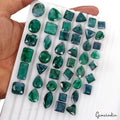 300 Ct Natural Blue Green Emerald Mix Cut Faceted Loose Gem Lot 45Pc For Jewelry
