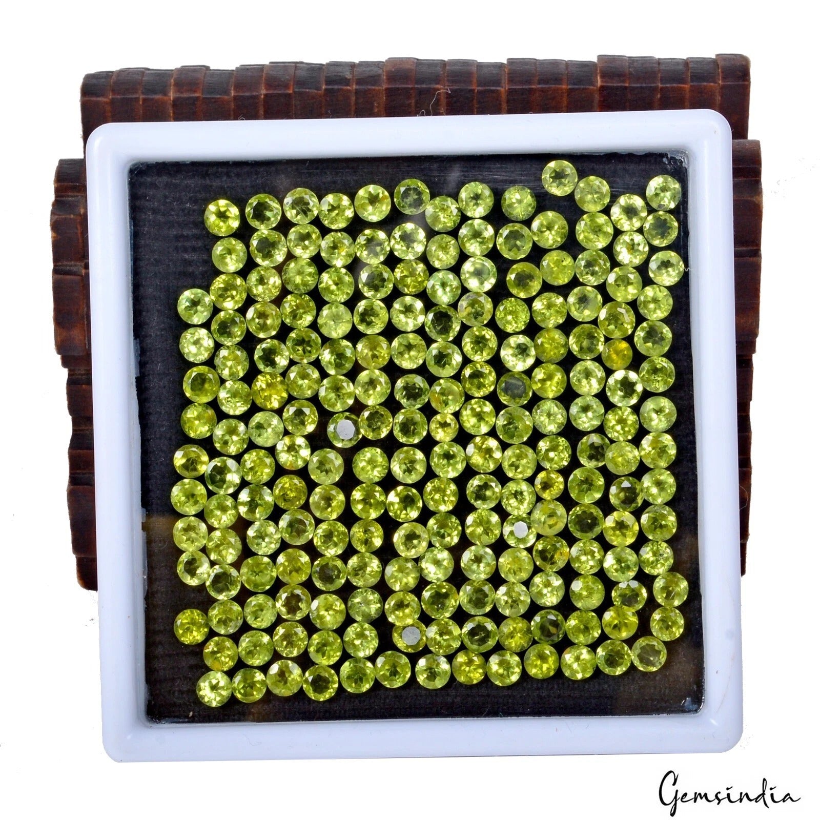 Round Cut Natural Unheated Top Green Peridot 190 Pcs 98.20 Ct 4-5mm Lot Gemstone