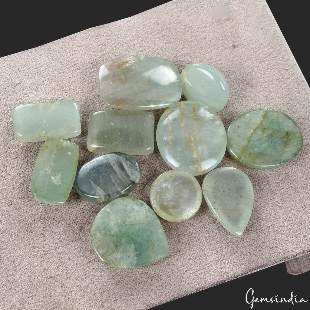 142.40 Ct Natural Untreated Aquamarine Mix Cabochon Loose Gemstone Lot 11 Pcs