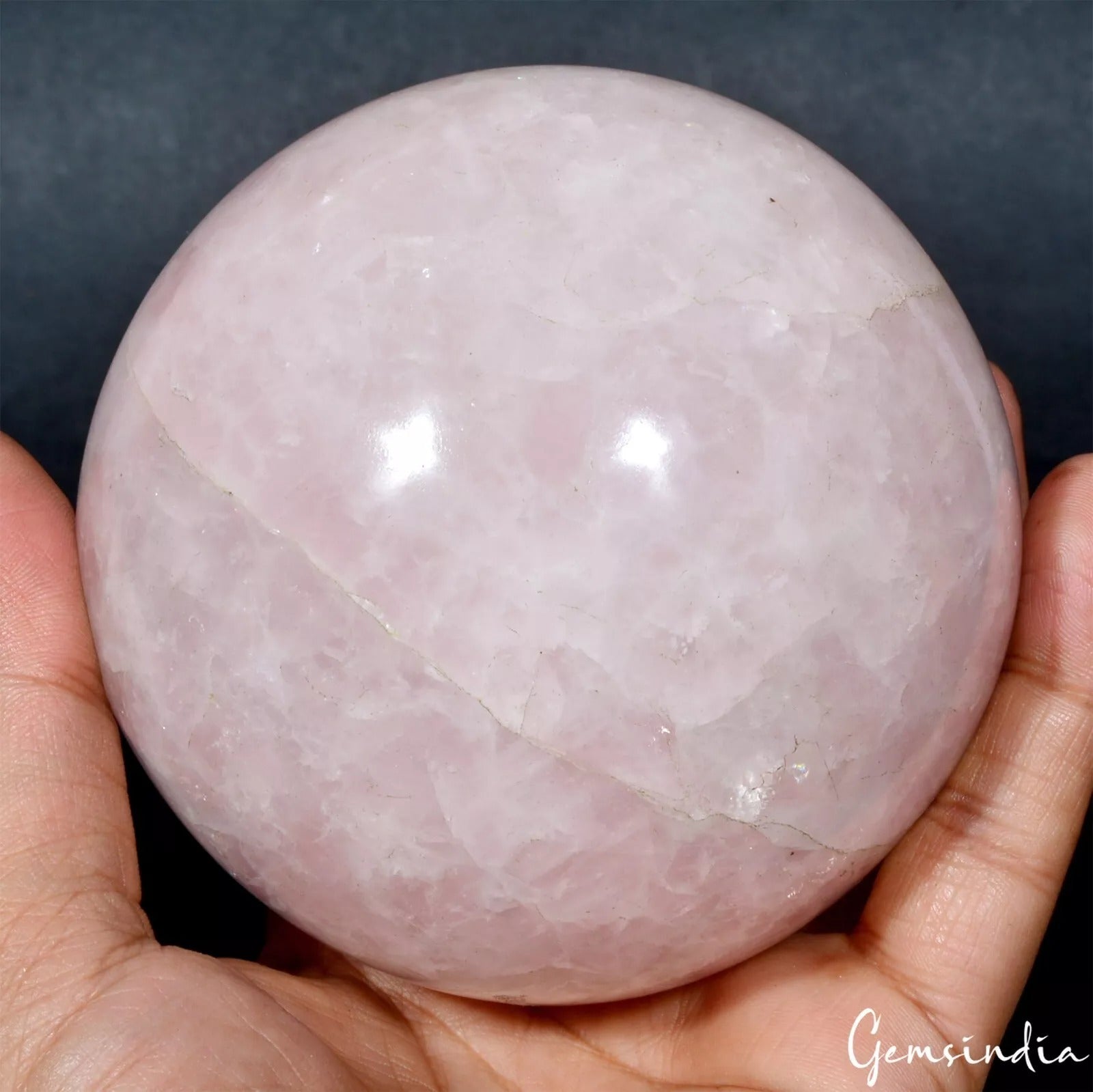 Rose Quartz Sphere, Untreated — 3.1 Inch in diameter, 1.27 Kg (6350 Ct), Madagascar