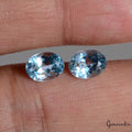 3Ct/2 Pcs Natural Brazilian Blue Topaz Gems Oval 8x6mm Matching Pair For Earring